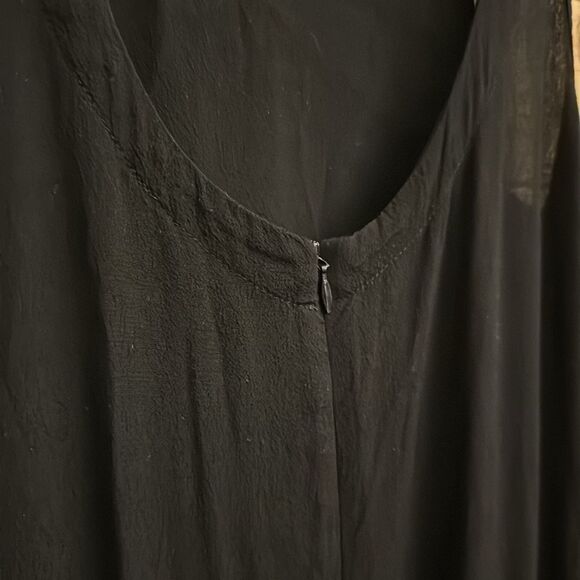 Monrow Revolve Size XSmall Black Crepe Rayon Sleeveless Zip Front Jumpsuit - Picture 8 of 13